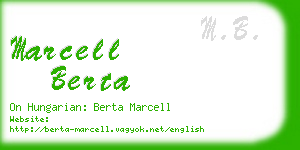 marcell berta business card
